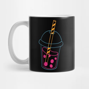 Neon Bubble Tea Boba (Milk Tea) Mug